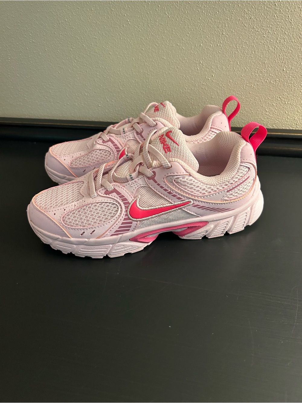 Nike Kids Light Pink and Hot Pink Athletic Sneakers